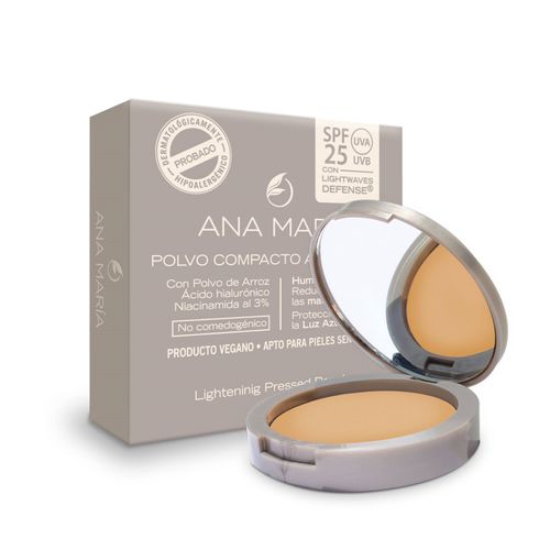 Polvo Compacto Ana María Aclarante Spf 25 Canela 15 Gr