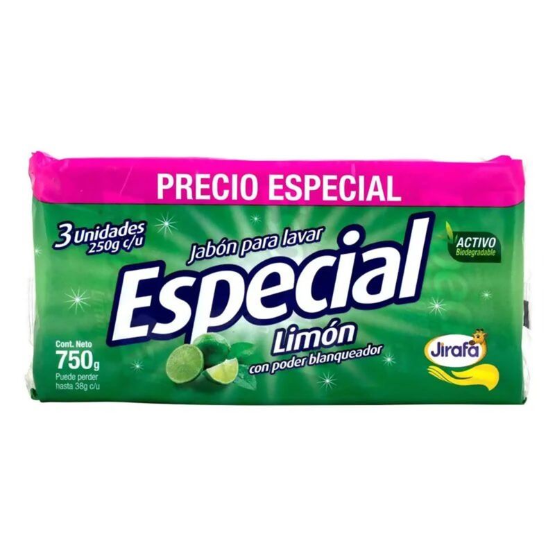 Jabón Especial Limón 3 Barras 250 g Jirafa