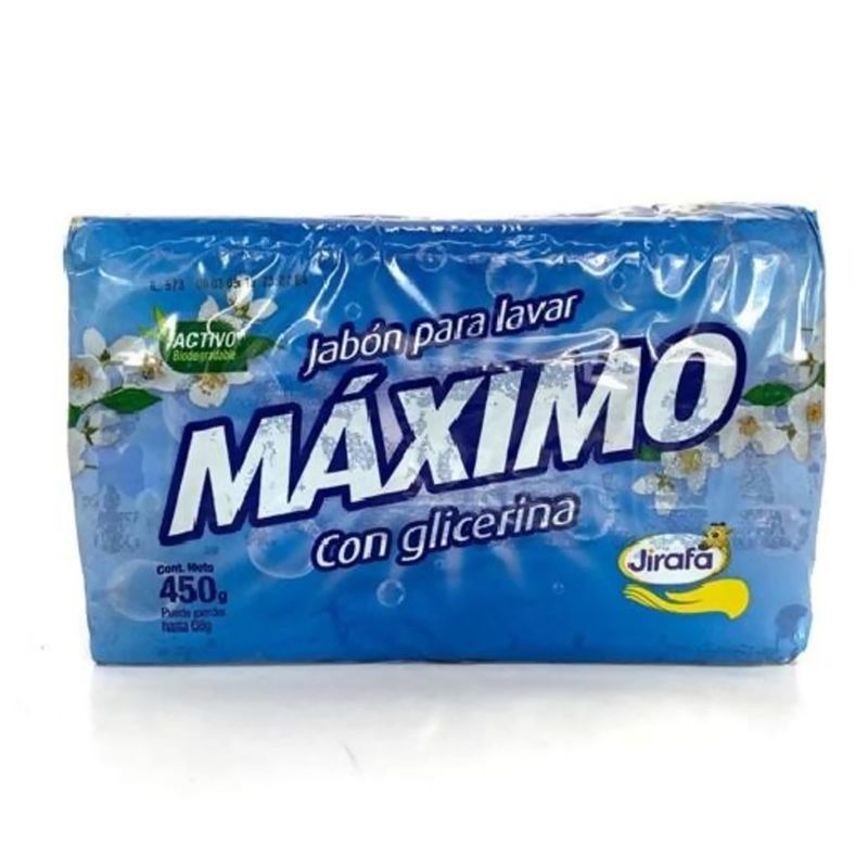 Jabón Barra Máximo Con Glicerina 450 Gr Jirafa
