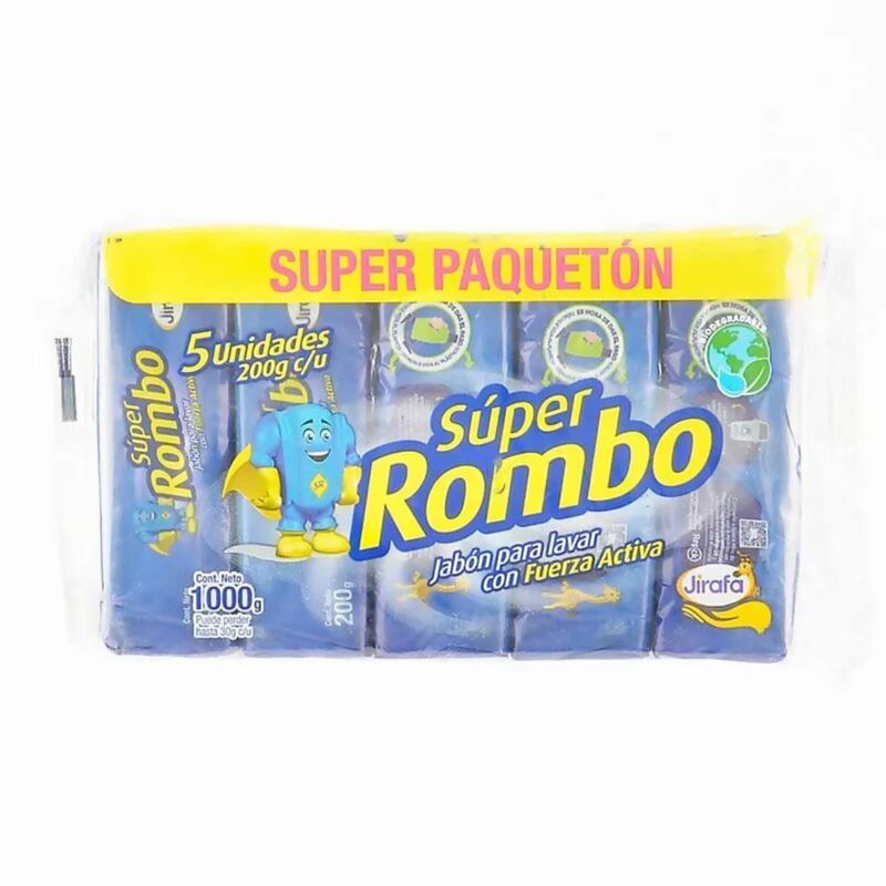 Jabón Super Rombo 5 Barras 200 g Jirafa