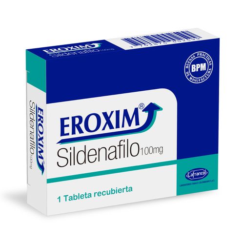 Eroxim Sildenafil 100 Mg Caja X 1 Tabletas Lafrancol