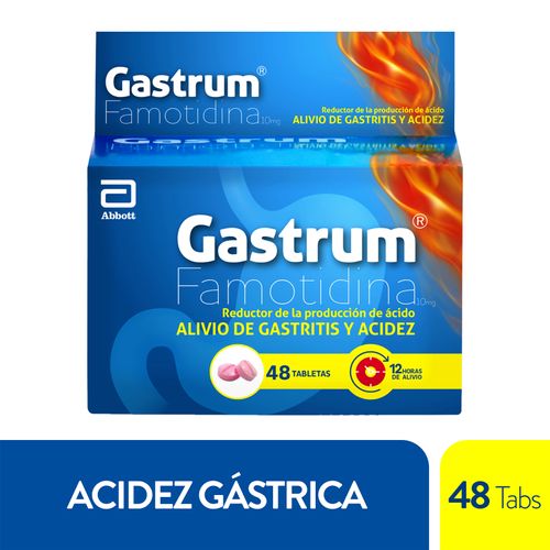 Gastrum Famotidina 10 Mg Caja X 48 Tabletas Lafrancol