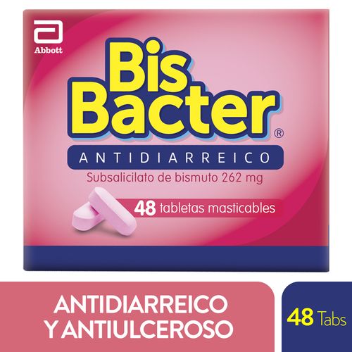 Bisbacter Subsalicilato Bismuto 262 Mg Caja X 48 Tabletas Lafrancol