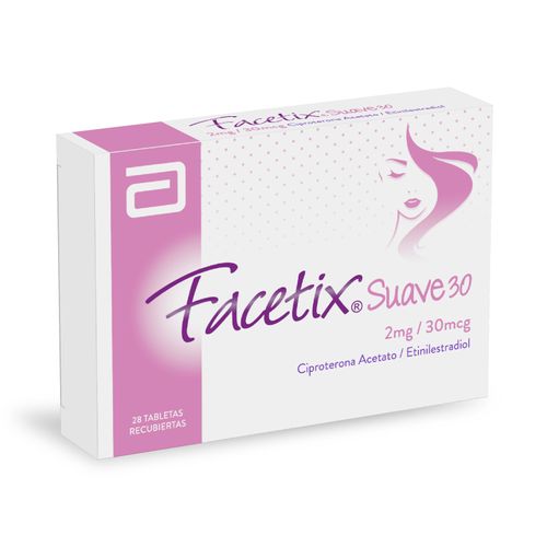 Facetix Suave Ciproterona Acetato 2 Mg Etinilestradiol 0.03 Mg Caja X 28 Tabletas Lafrancol