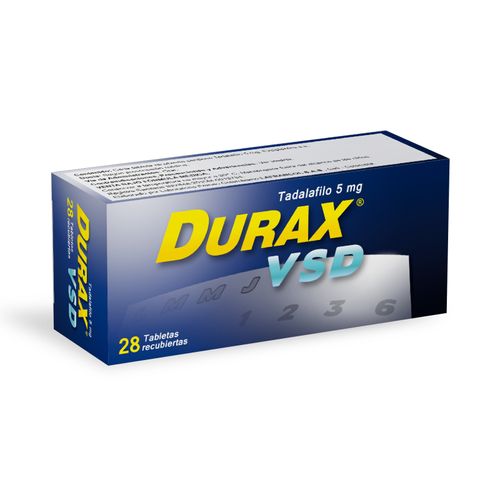 Durax Vsd Tadalafil 5 Mg Caja X 28 Tabletas Lafrancol