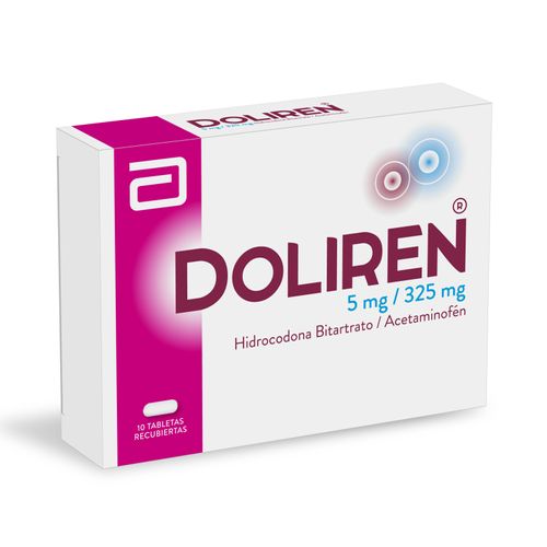 Doliren Acetaminofén Hidrocodona Bitartrato 5 Mg/325 Caja X 10 Tabletas Lafrancol