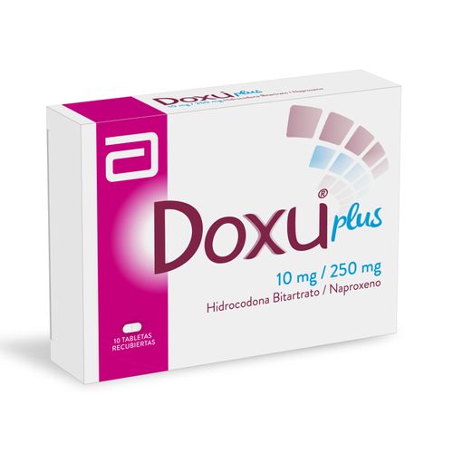 Doxu Plus Hidrocodona Bitartrato Naproxeno 10 Mg/250 Caja X 10 Tabletas Lafrancol