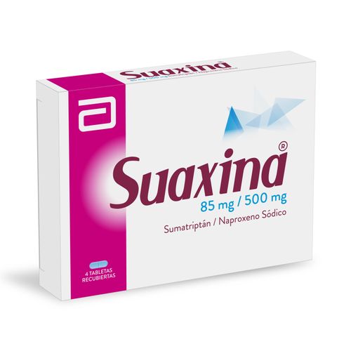 Suaxina Naproxeno Sódico 500Mg Sumatriptan 85Mg Caja X 4 Tabletas Lafrancol