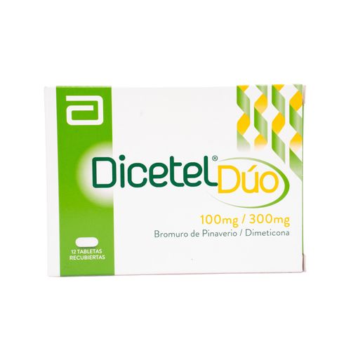 Dicetel Duo Dimeticona 300 Mg Bromuro De Pinaverio 100 Mg Caja X 12 Tabletas Lafrancol