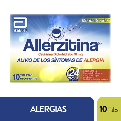 Allerzitina Cetirizina 10 Mg Caja X 10 Tabletas Lafrancol