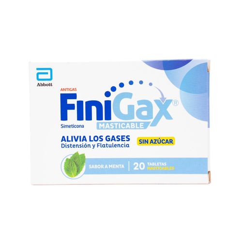 Finigax Simeticona 125 Mg Menta 125 Mg Caja X 20 Tabletas Masticable Lafrancol