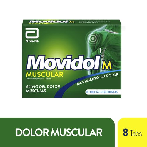 Movidol Muscular Naproxeno 220 Mg Caféina 50 Mg Caja X 8 Tabletas Lafrancol