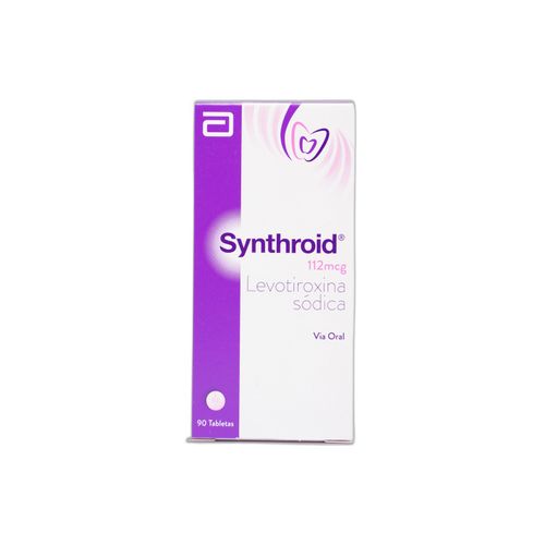 Synthroid Levotiroxina 112 Mcg Frasco X 90 Tabletas Lafrancol