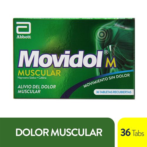 Movidol Naproxeno 220 Mg Cafeína 50 Mg Caja X 36 Tabletas Lafrancol