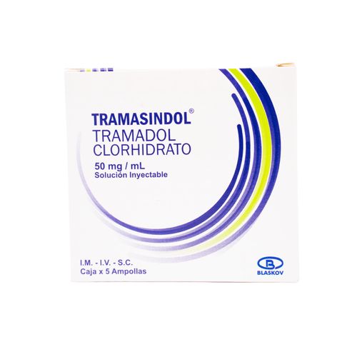 Tramasindol Tramadol Clorhidrato 50 Mg/Ml Caja X 5 Ampollas Solución Inyectable Blaskov