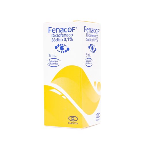 Fenacof Diclofenaco Sódico 1 Gr Solución Oftálmica Frasco X 5 Ml Blaskov
