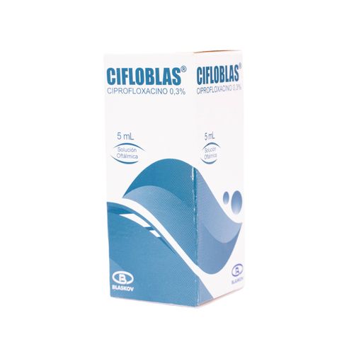 Cifloblas Ciprofloxacino 3 Mg/Ml Solución Oftálmica Frasco X 5 Ml Blaskov