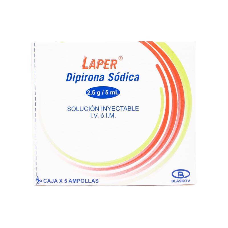 Laper Dipirona Sódica x 5 Ampollas 5 Ml