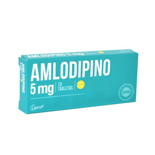 Amlodipino 5 Mg Caja X 10 Tabletas Laproff