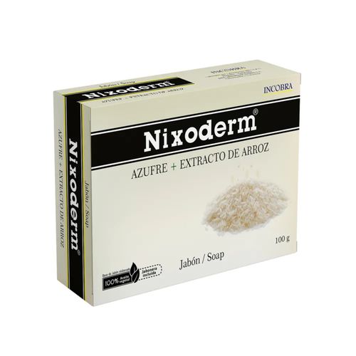 Jabón Nixoderm Azufre Con Extraxto Arroz 100 Gr Incobra