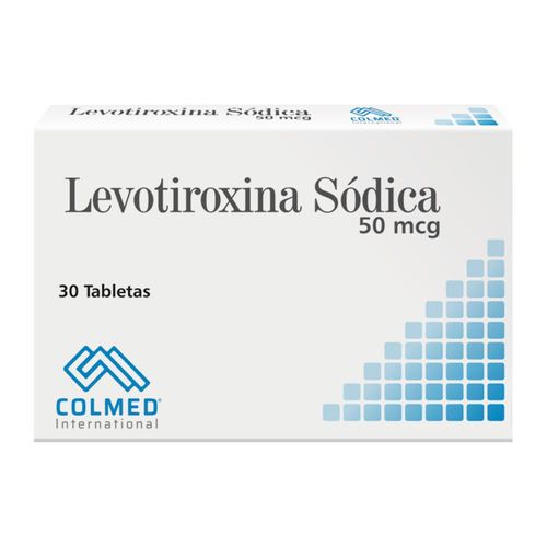 Levotiroxina 50 Mcg Caja X 30 Tabletas Colmed