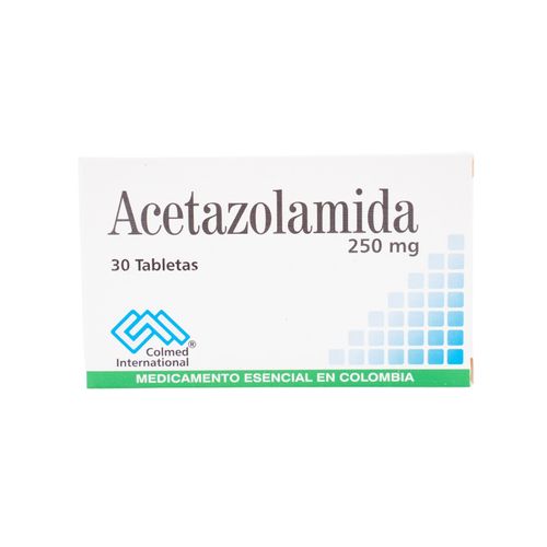 Acetazolamida 250 Mg Caja X 30 Tabletas Colmed