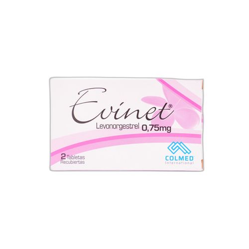 Evinet Levonorgestrel 0.75 Mcg Caja X 2 Tabletas Colmed