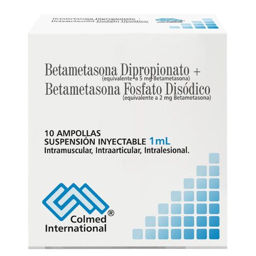 Betametasona Fosforo + Dipro 1 Ml Caja X 10 Ampollas Colmed