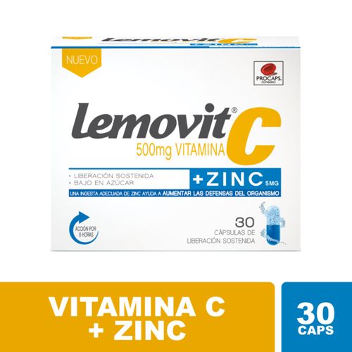 Lemovit C + Zinc Plus Cd Caja X 30 Cápsulas Procaps