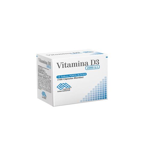 Vitamina D3 2000 Ui Caja X 100 Cápsulas Colmed