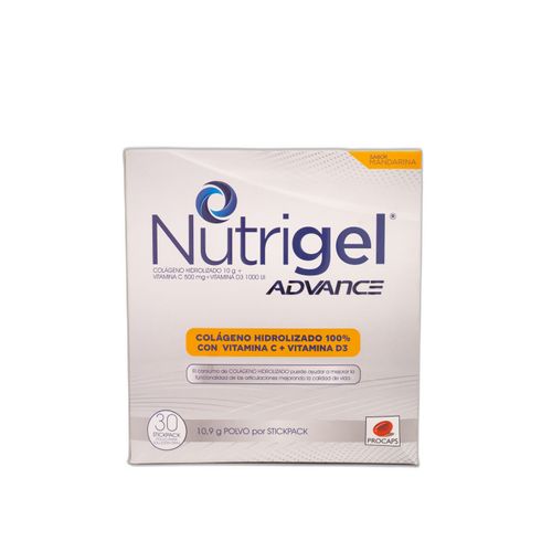 Nutrigel Advance Mandarina 10.5 Mg Caja X 30 Sobres Procaps