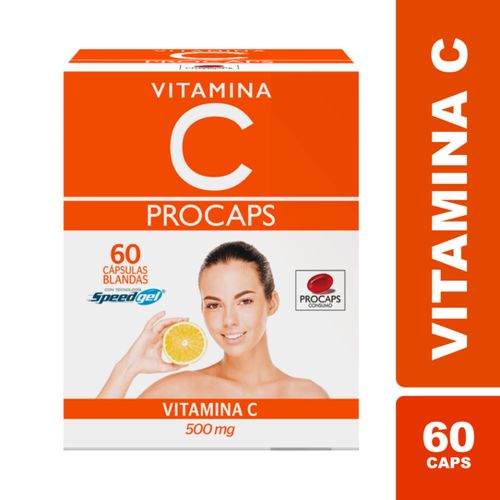 Vitamina C 500 Mg Caja X 60 Tabletas Procaps