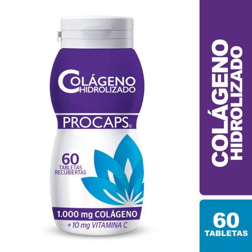 Colágeno Hidrolizado 1000 Mg Frasco X 60 Tabletas Procaps