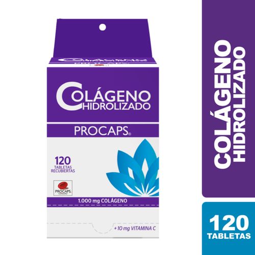 Colágeno Hidrolizado 1000 Mg Caja X 120 Tabletas Procaps