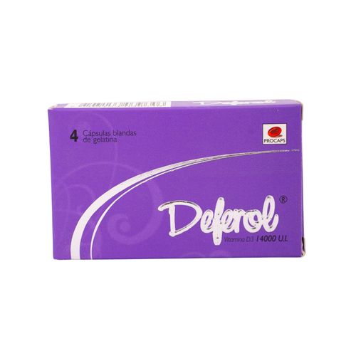 Deferol 14000 Ui Caja X 4 Cápsulas Blanda Procaps