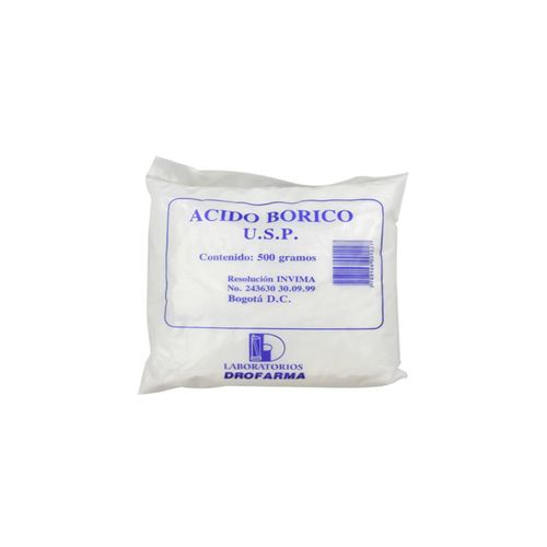 Ácido Bórico Bolsa X 500 Gr Drofarma