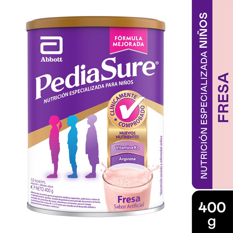 Pediasure Fresa Lata X 400 Gr Polvo Abbott