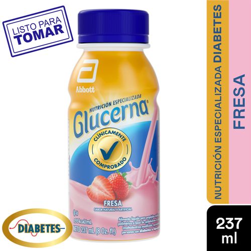 Glucerna Líquida Fresa Botella X 237 Ml Abbott