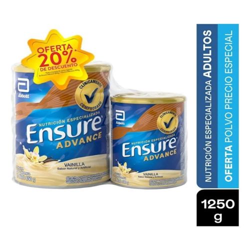 Ensure Advance Vainilla 850 + Ensure Advance Vainilla 400 Frasco X Precio Especial Abbott