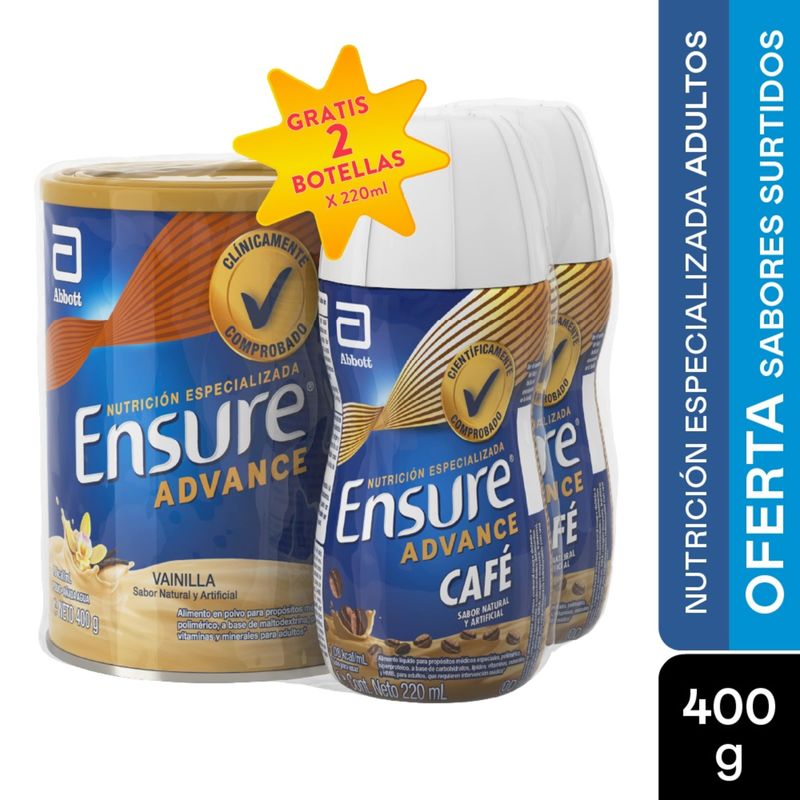 Ensure Advance 400 g Más 2 Botellas Oral