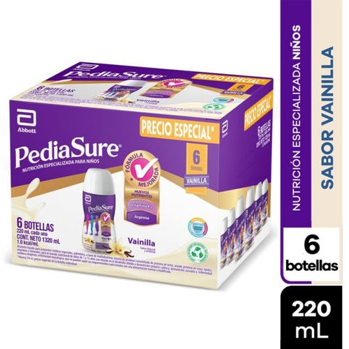 Pediasure Líquido Vainilla 220 Ml 6 Und Prec Esp Abbott