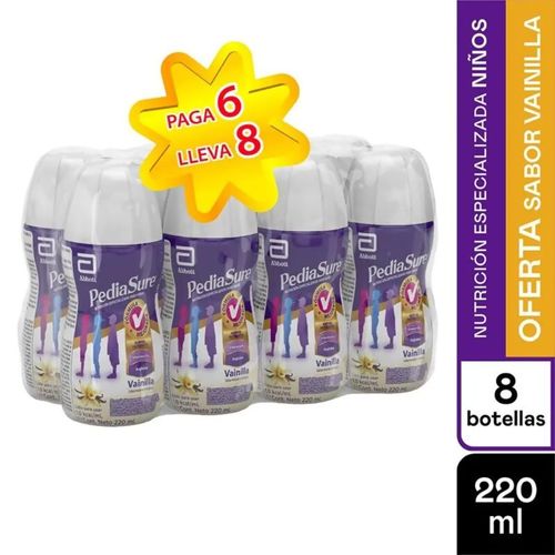 Pediasure Sabor Vainilla Pague 6 Lleve 8 Frasco X S De 220 Ml Abbott