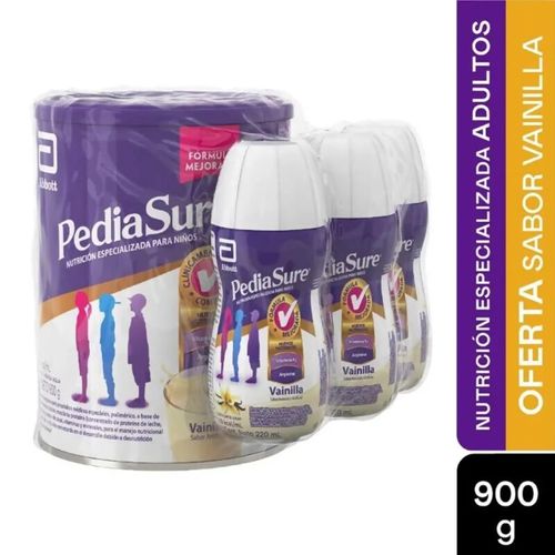 Pediasure Sabor Vainilla Tarro X 900 Gratis 3 Frasco X S 220 Ml Sabor Vainilla Abbott