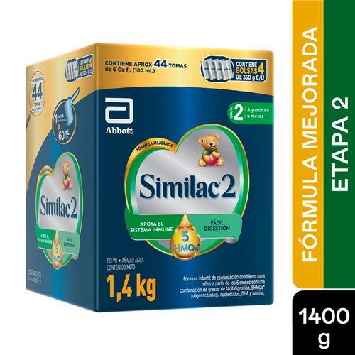 Similac 2 5Hmos Tarro X 1400 Gr Polvo Abbott