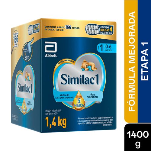 Similac 1 5Hmos Tarro X 1400 Gr Polvo Abbott