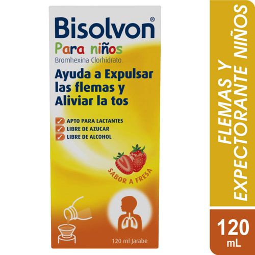 Bisolvon Pediátrico Para Niños 4 Mg/5Ml Frasco X 120 Opella