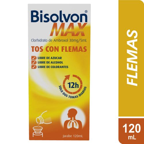Bisolvon Max Ambroxol 30 Mg/5Ml Frasco X 120 Ml Jarabe Opella
