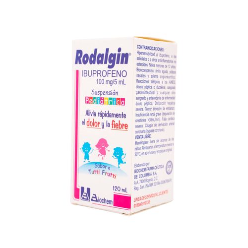 Rodalgin Jarabe Ibuprofeno 2 Gr Frasco X 120 Ml Biochem