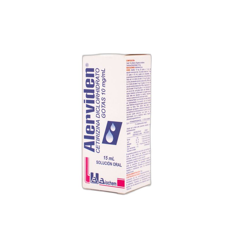 Alerviden Cetirizina Gotas 10 Mg/Ml 15 Ml