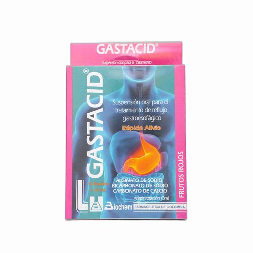 Gastacid Frutos Rojos Caja X 12 Sobres Suspensión Biochem